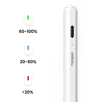 Touch Pen Metapen Air8 Pro for Apple iPad, Aktiv versjon, hvit ME-APP172