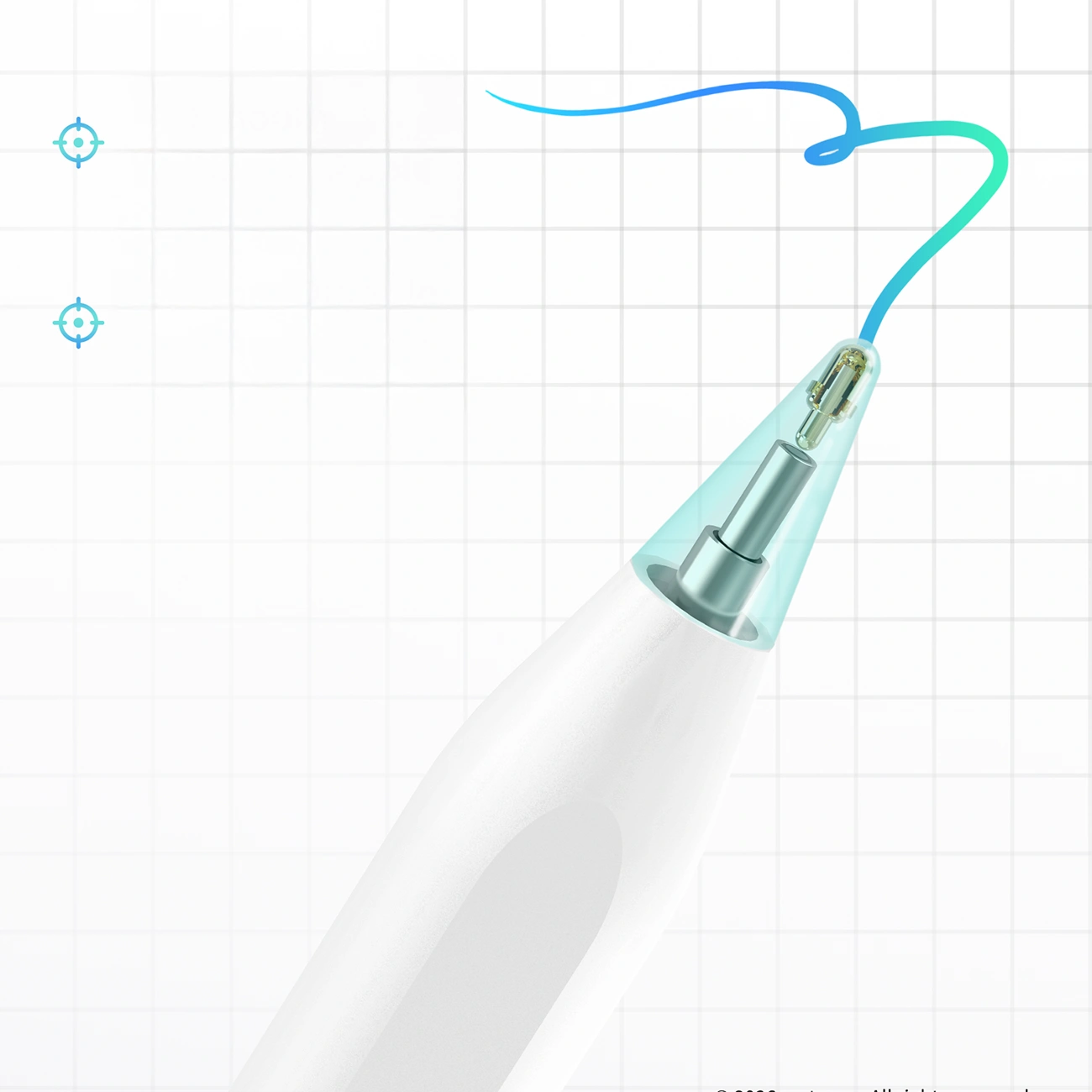 Touch Pen Metapen A8 for Apple iPad, Aktiv versjon, hvit ME-APP152