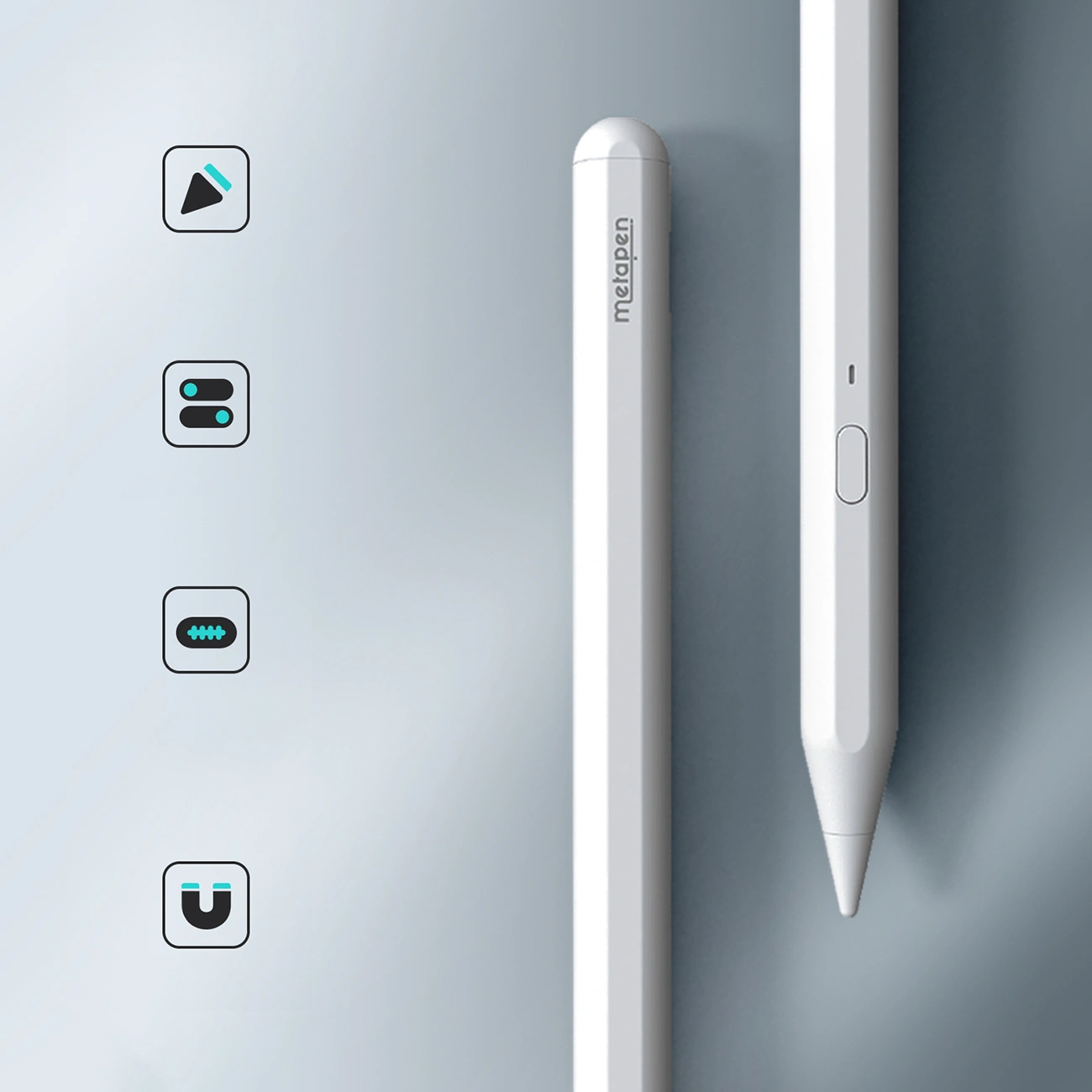 Touch Pen Metapen A11 for Apple iPad, Aktiv versjon, hvit ME-APP412