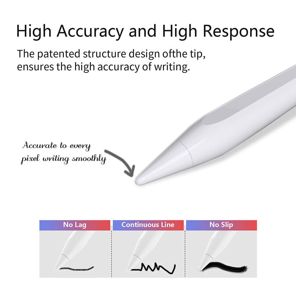 Touch Pen Techsuit AC10-CP for Apple iPad, Aktiv Versjon, Hvit