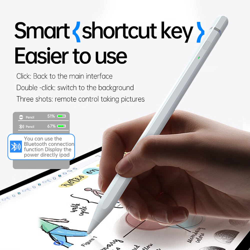 Touch Pen Techsuit AP01 Pro for Apple iPad, Aktiv Versjon, Hvit