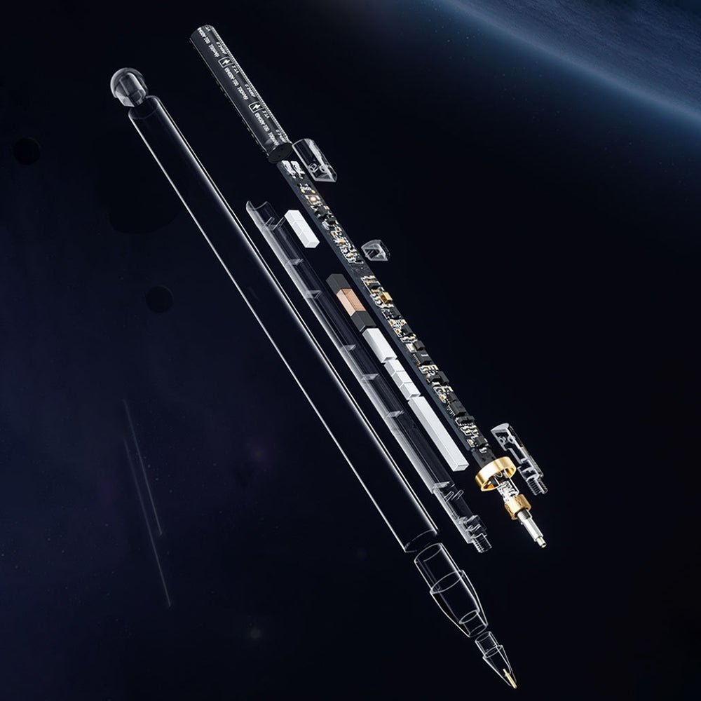 Touch Pen Techsuit C10 Pro for Apple iPad, Aktiv Versjon, Transparent Svart