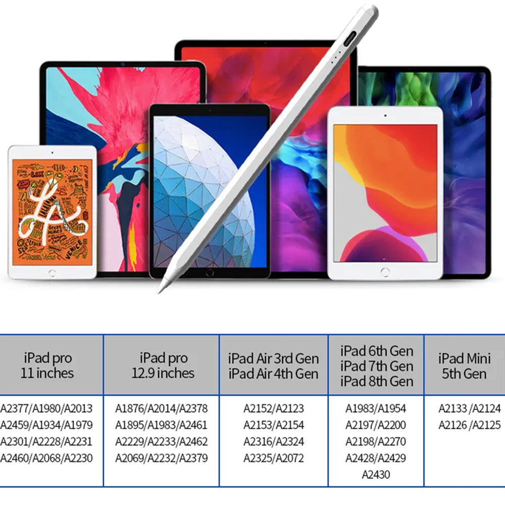 Touch Pen Techsuit JA04 for Apple iPad, Aktiv Versjon, Hvit