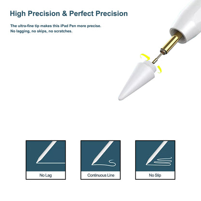 Touch Pen Techsuit M2 for Apple iPad, Aktiv Versjon, Hvit