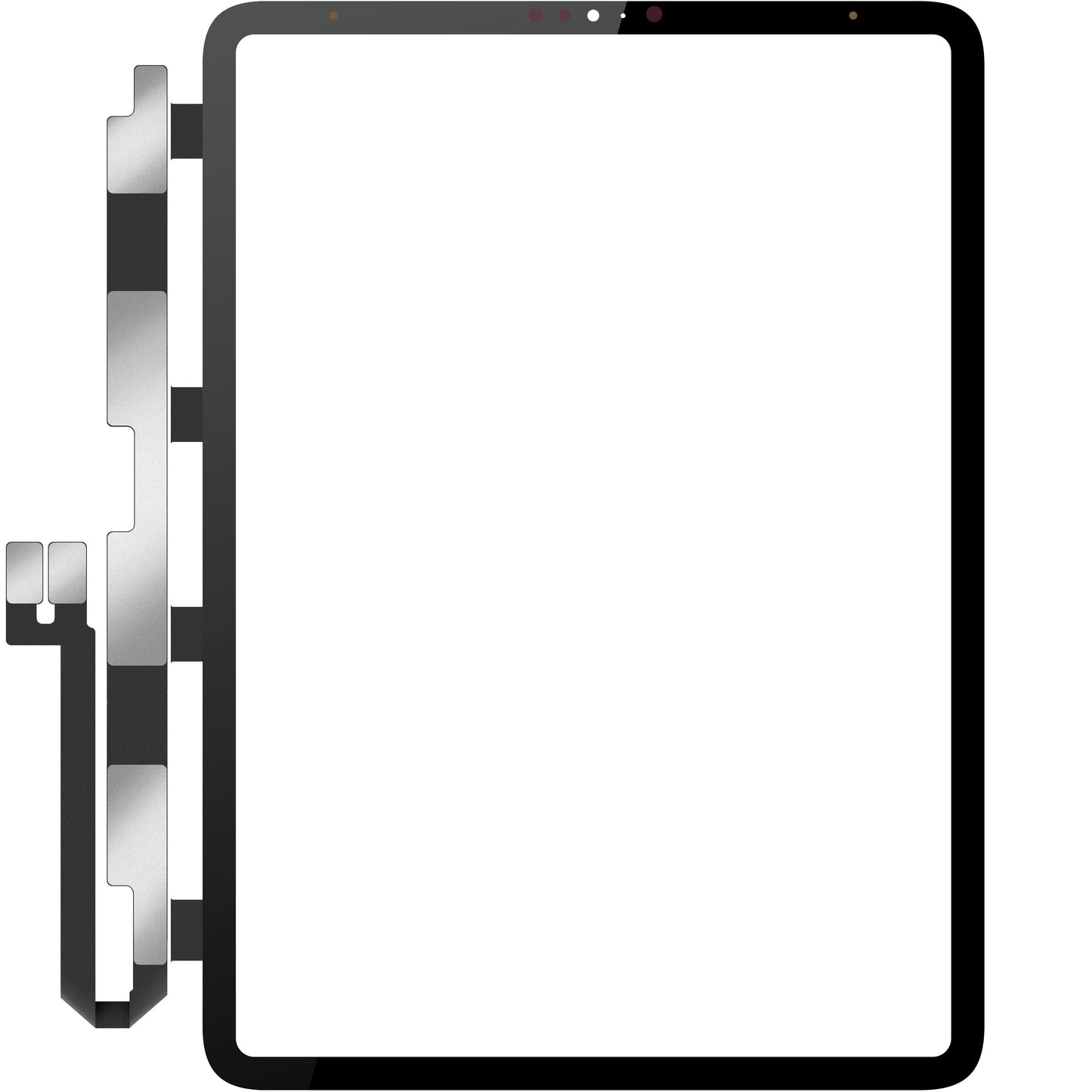 Touchscreen Forward Guard OCA for Apple iPad Pro 12.9 (2021), Svart