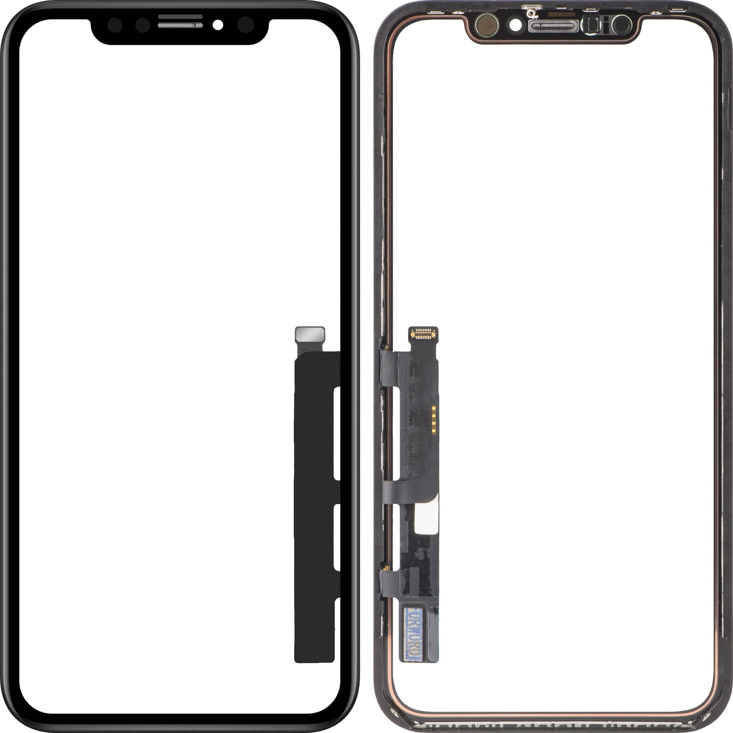 Touchscreen Forward Guard OCA for Apple iPhone XR, IC-versjon, svart