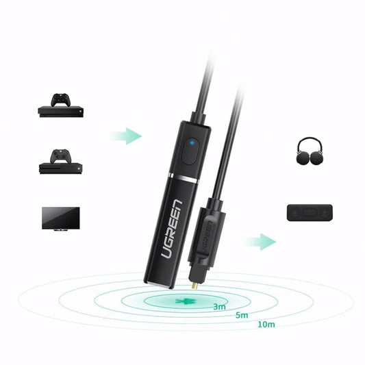 Bluetooth-sender UGREEN CM150, Optisk, Svart