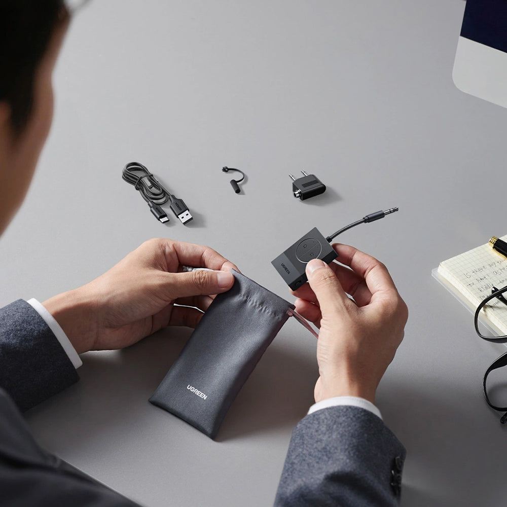 Bluetooth-sender UGREEN BT305 (65706), AUX, Svart