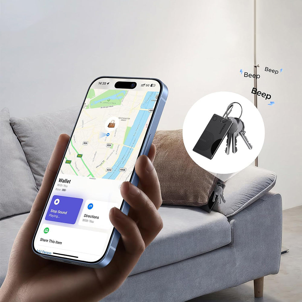 UGREEN SmartTag Smart Finder Slim 3 CM921 for iOS-serien, svart