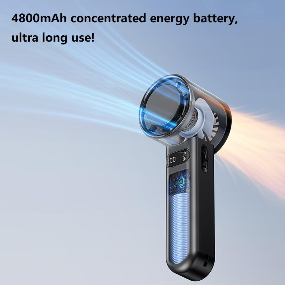 Bærbar Vifte Techsuit F83, Svart