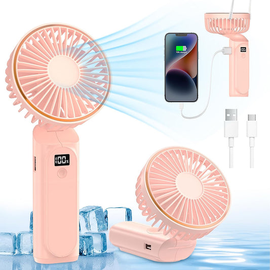 Bærbar Vifte Techsuit M12, Rosa