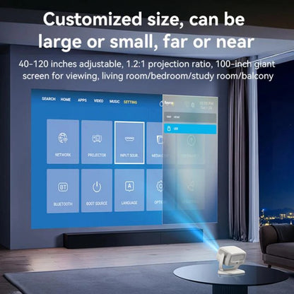 Videoprojektor Yesido TV13, 720P, 190ANSI, Android 9.0, Hvit