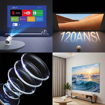 Videoprojektor Yesido TV14, 720P, 120ANSI, Hvit